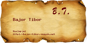 Bajor Tibor névjegykártya