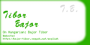 tibor bajor business card